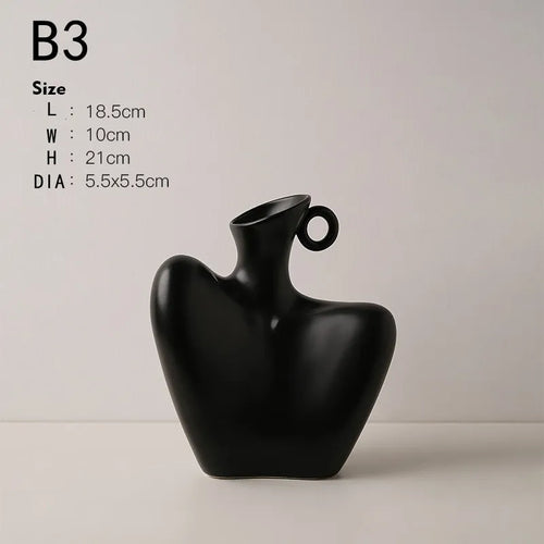 creative ceramic human vase for modern decoration - vue 6 sur 10