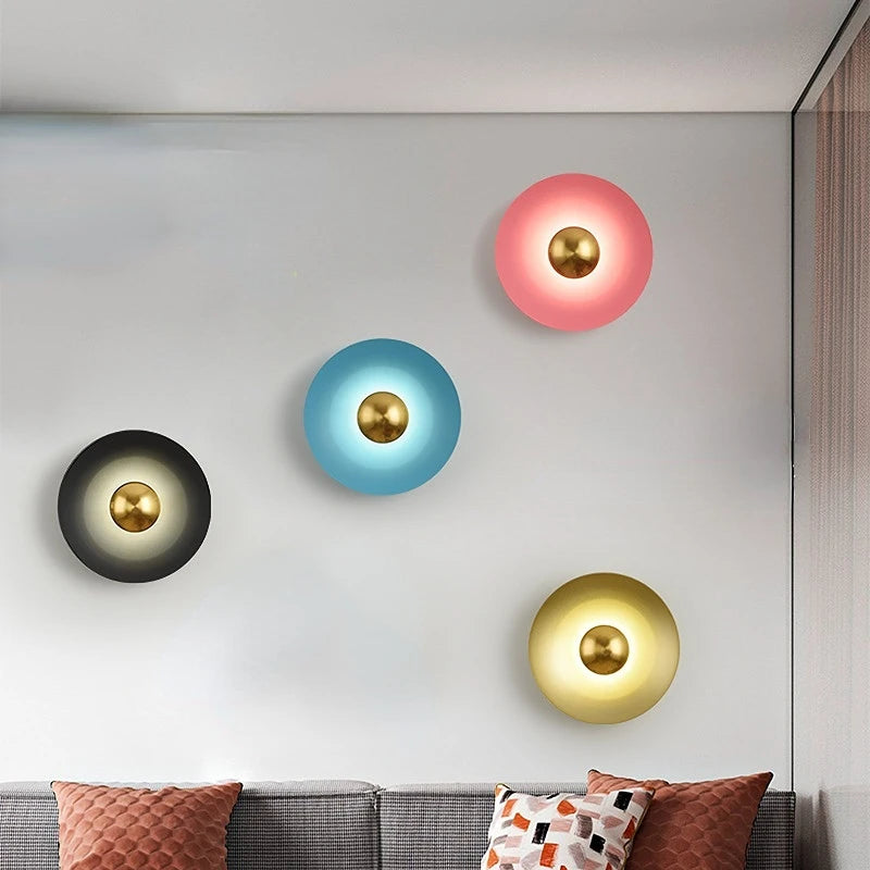 Nordic circular LED wall light