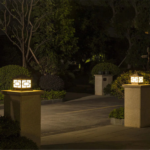lampe extérieure rétro pour jardin et cour étanche - vue 7 sur 8