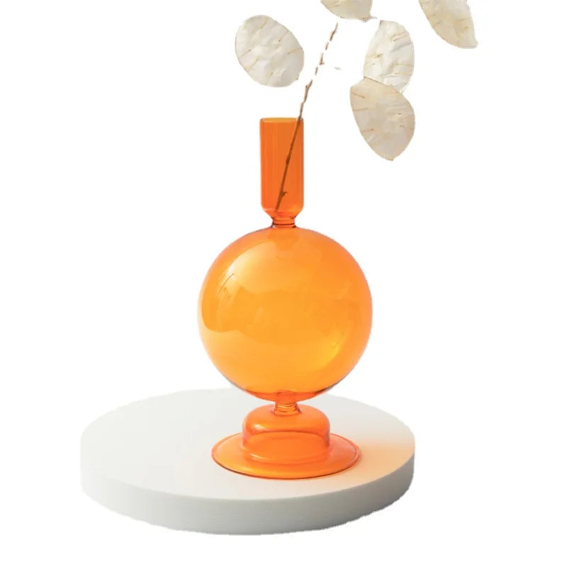 Conical glass candle holder for festive home decoration - vue 12 sur 17