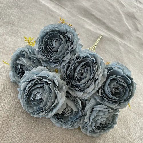 Artificial silk peony bouquet for floral decoration - vue 12 sur 17