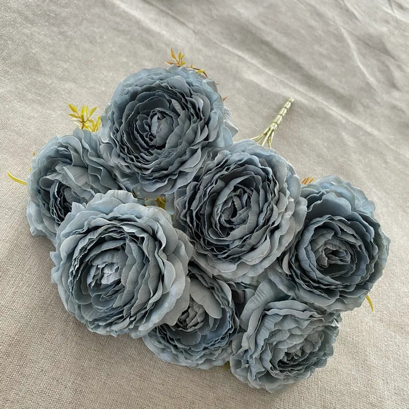 Artificial silk peony bouquet for floral decoration - vue 11 sur 17