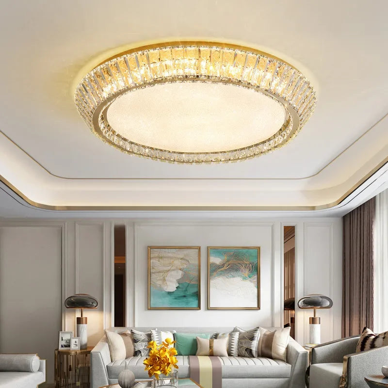 Luxury crystal ceiling light for elegant interior décor - vue 3 sur 10