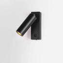 Wall light with directional cylindrical LED spotlight