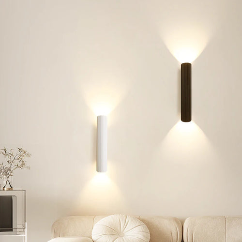 Designer wall light with full spectrum eye protection and warm ambience