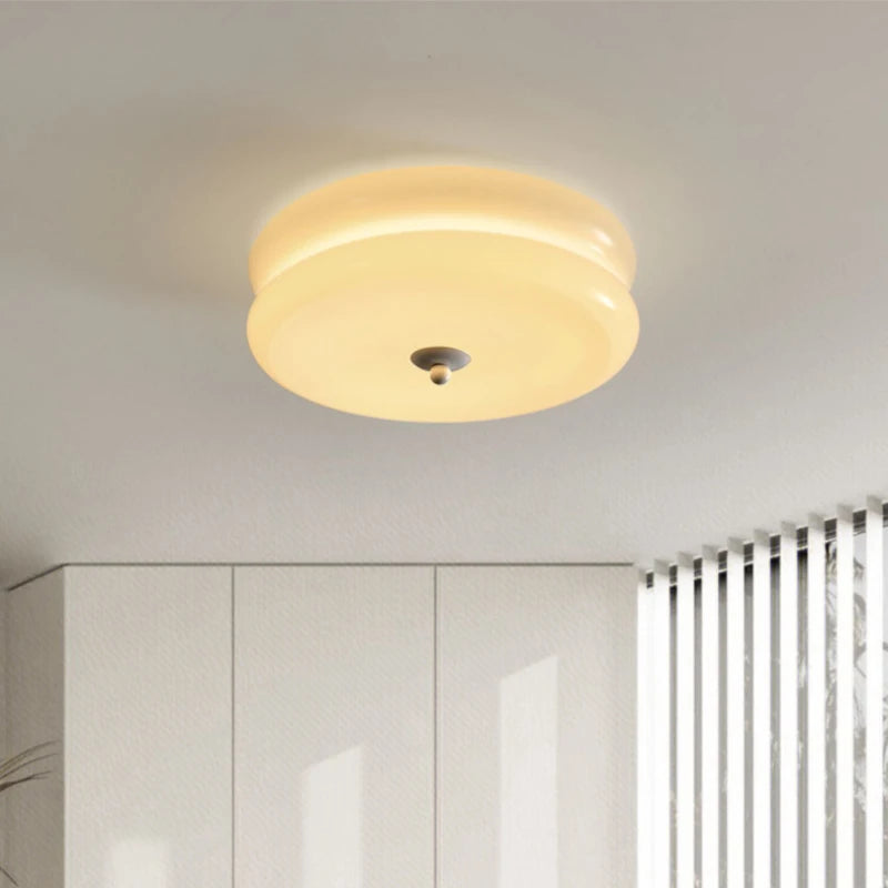 Retro frosted glass ceiling light for interior decor