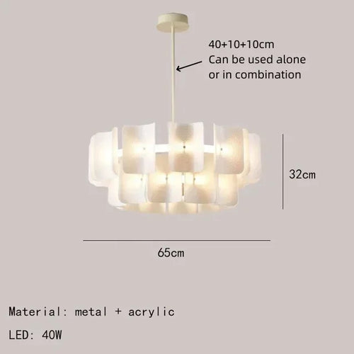 Modern acrylic LED pendant light with nordic style