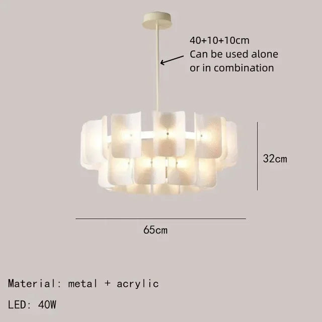 Modern acrylic LED pendant light with nordic style