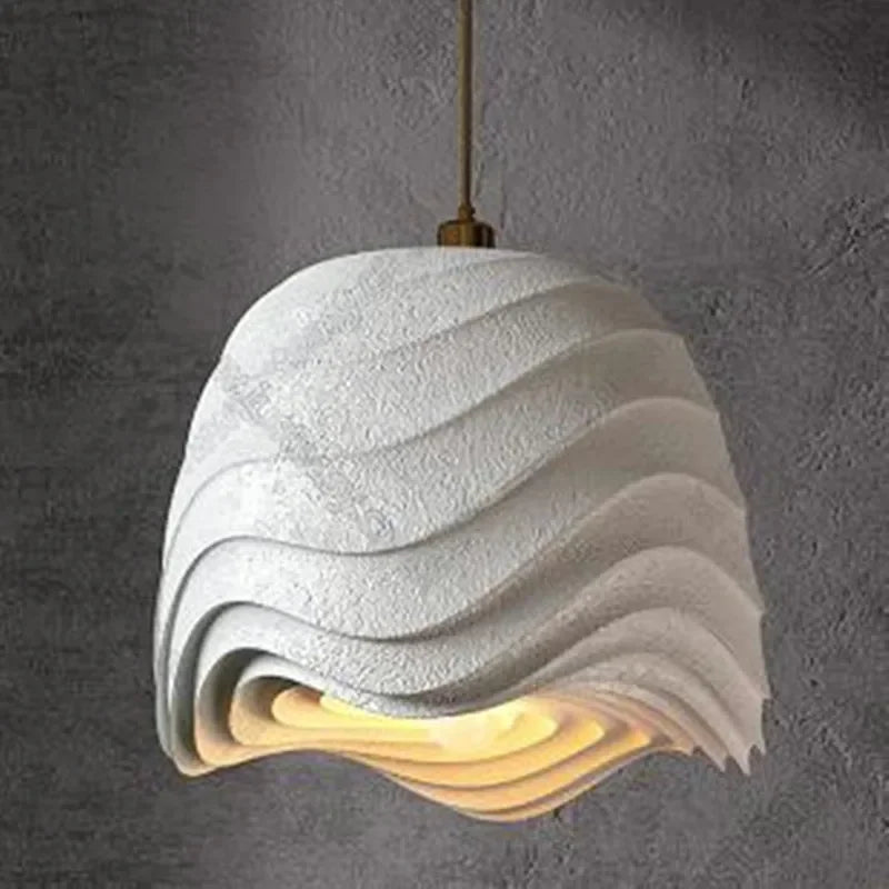 Nordic Wabi-Sabi Wind Chandelier Dining Room LED Pendant Lights Bedroom Study Hanging Lamp Home Decor Cafe Hanging Lamps Fixture - vue 4 sur 13