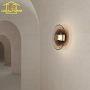 Minimalist glass art LED wall light for interior design
