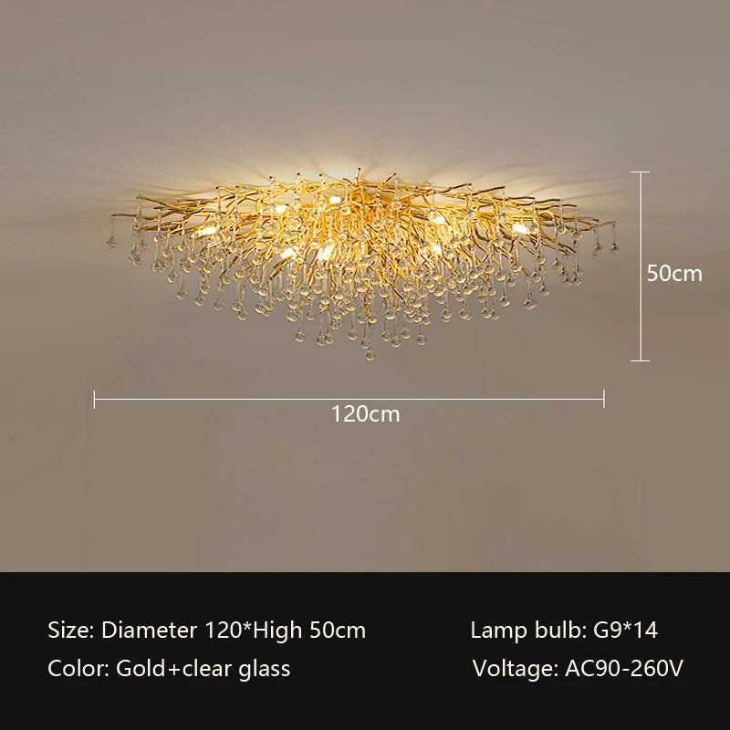 Nordic crystal LED chandelier for elegant lighting