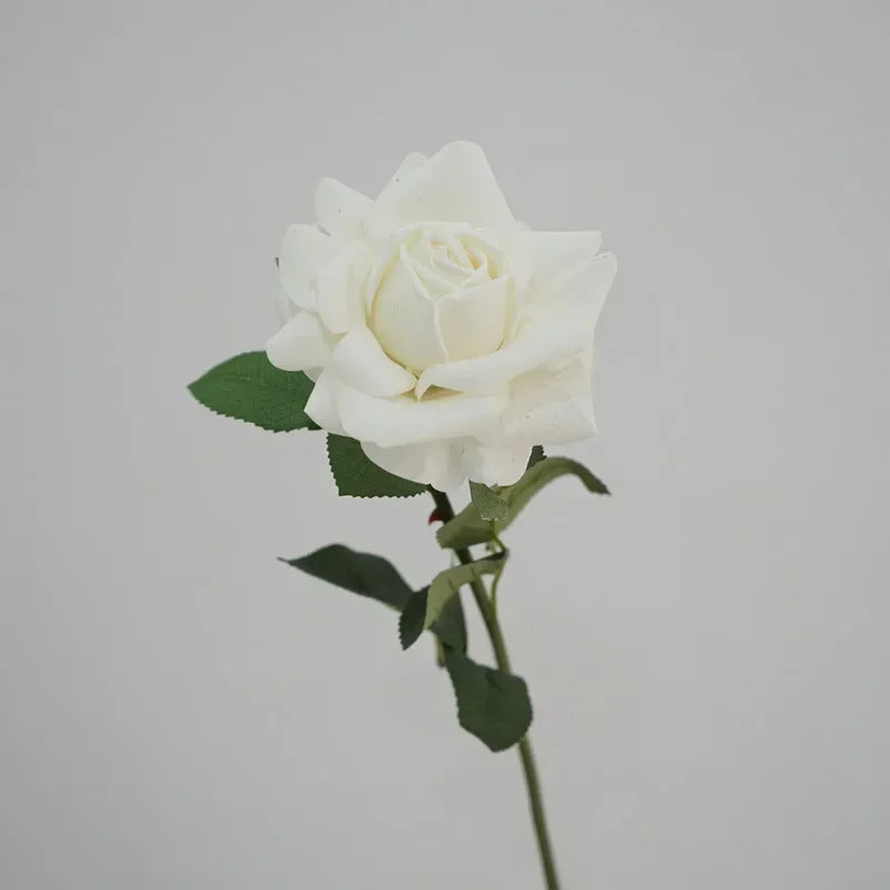 Artificial latex rose branch for decoration and gifts - vue 5 sur 11