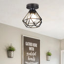 Rustic industrial vintage metal flush mount ceiling light for creative interiors