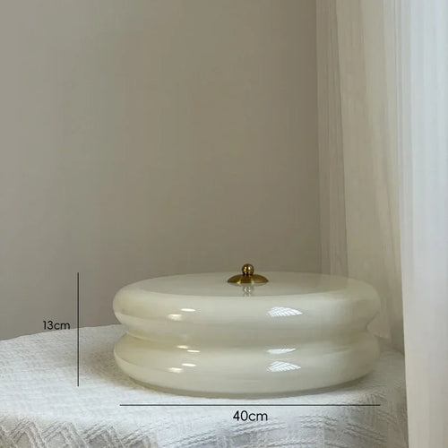 designer glass ceiling light for elegant modern lighting - vue 9 sur 10