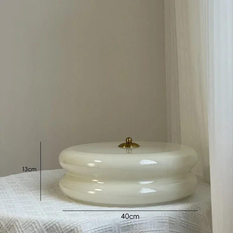 designer glass ceiling light for elegant modern lighting - vue 8 sur 10