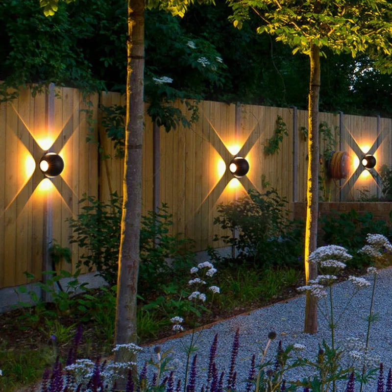 Modern LED wall light for indoor and outdoor use