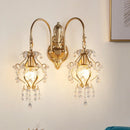 Nordic retro crystal wall light for interior decoration