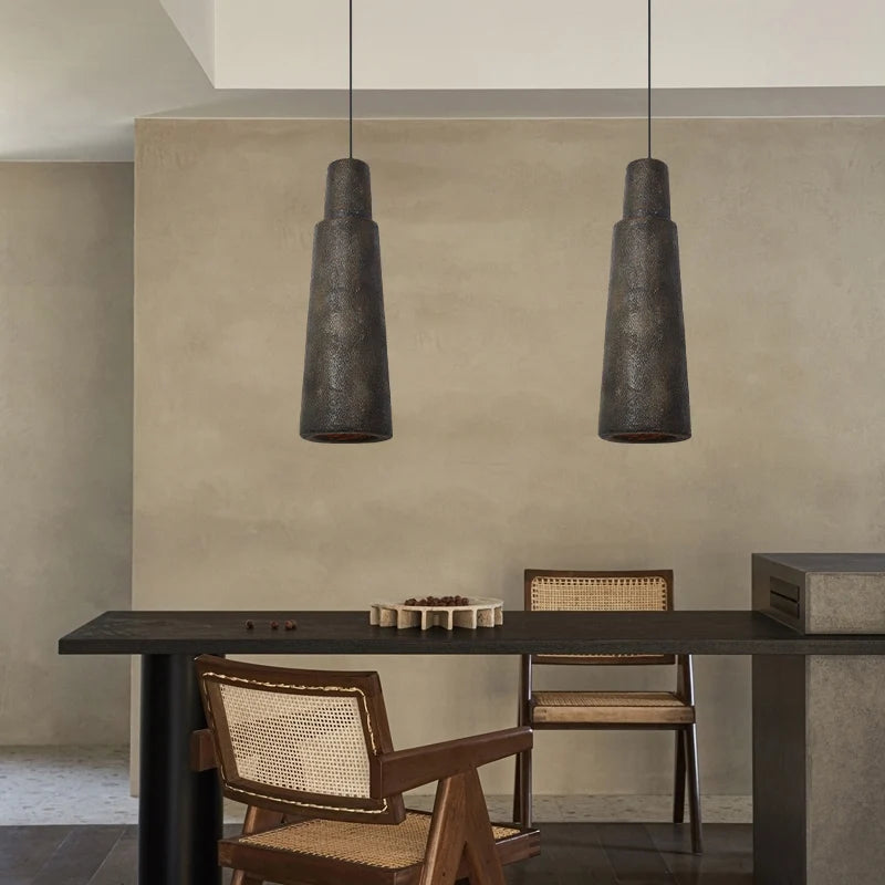 Nordic wabi sabi LED chandelier for restaurant and bar