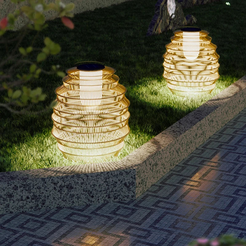 Portable waterproof solar outdoor floor lamp for garden and terrace
