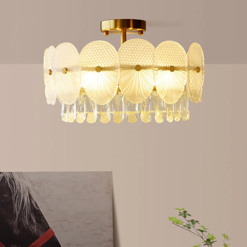 Modern crystal pendant light for elegant interiors - vue 6 sur 9