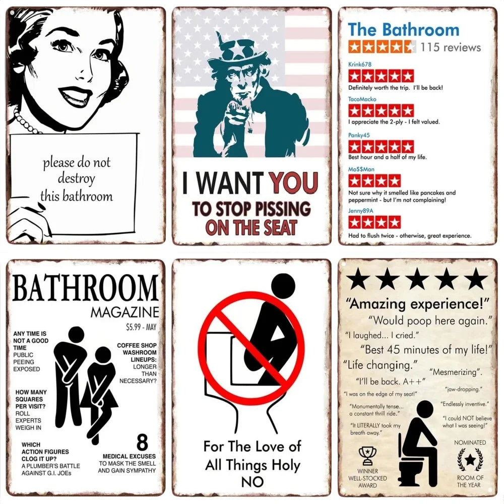 retro metal sign for fun wall decor
