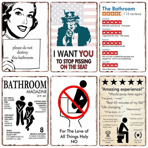 retro metal sign for fun wall decor - vue 3 sur 38