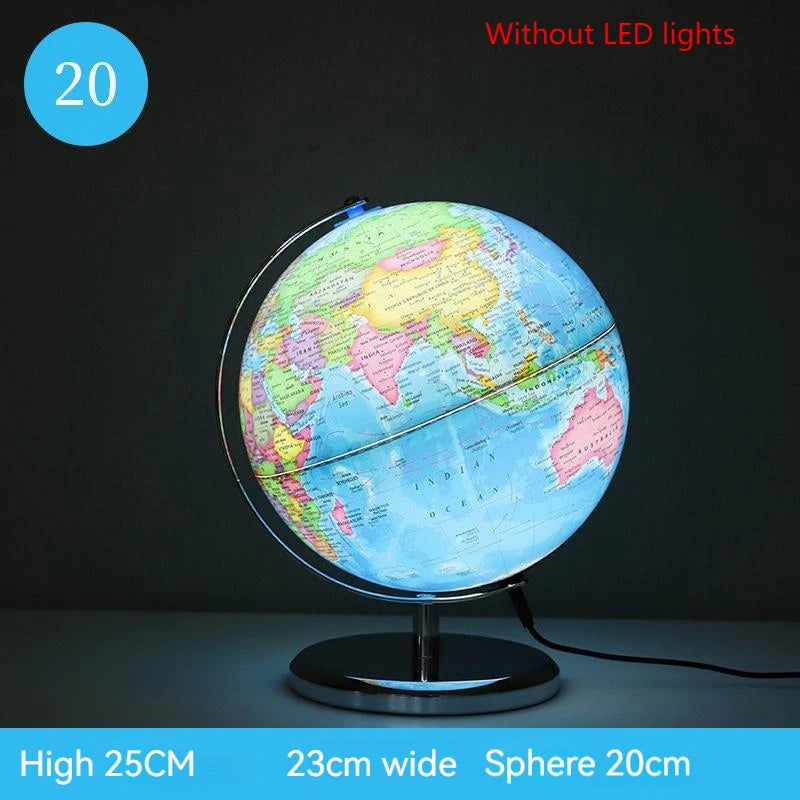 educational light globe decorative world map - vue 9 sur 10