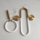 Gold ring LED pendant light