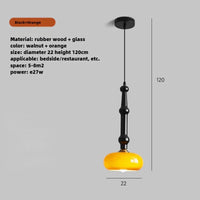 Modern wood and glass pendant light with creative design