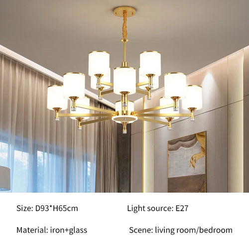 Nordic chandelier 15 lights modern luxury design for bright interiors - vue 15 sur 16