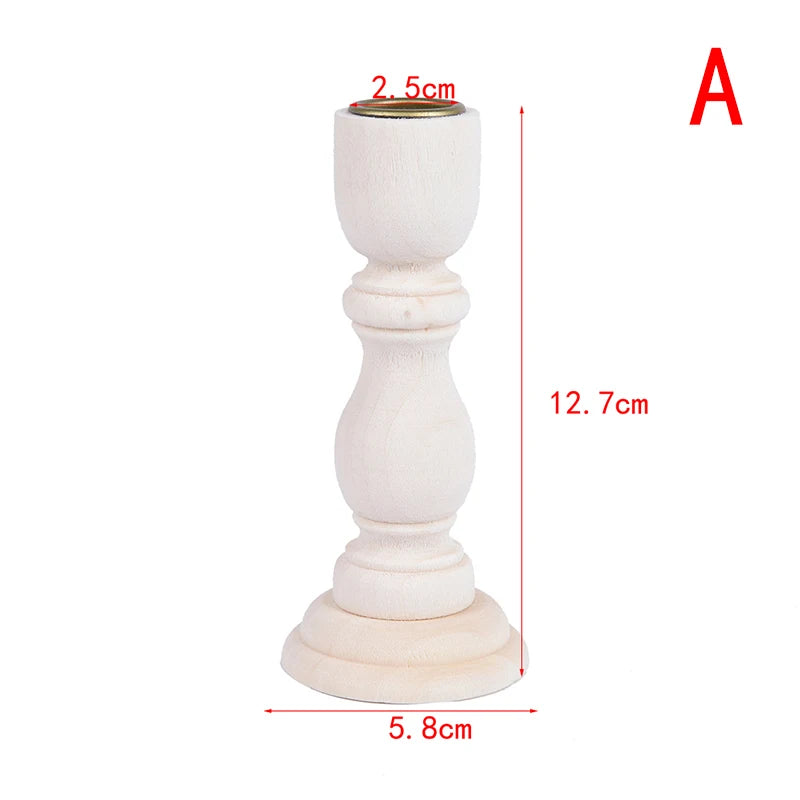Candlesticks Holderng Decorations, Retro Wood Classic  Weddi candle holders   Holders home decor - vue 8 sur 11