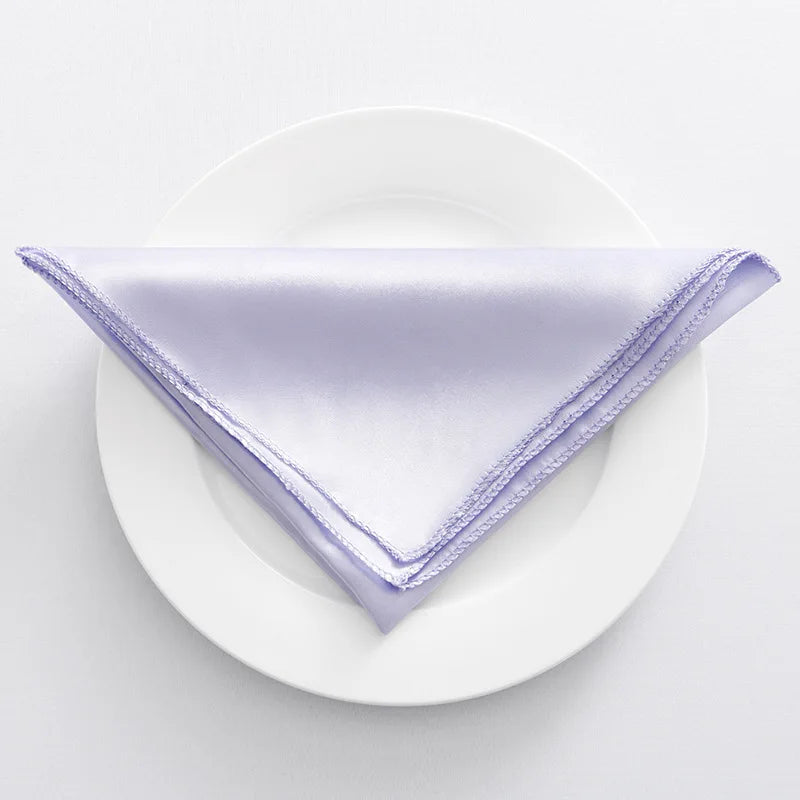 Decorative satin table napkin set for weddings