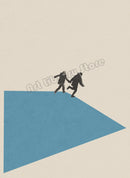Retro abstract poster inspired by classic films wall decor