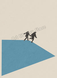 Retro abstract poster inspired by classic films wall decor