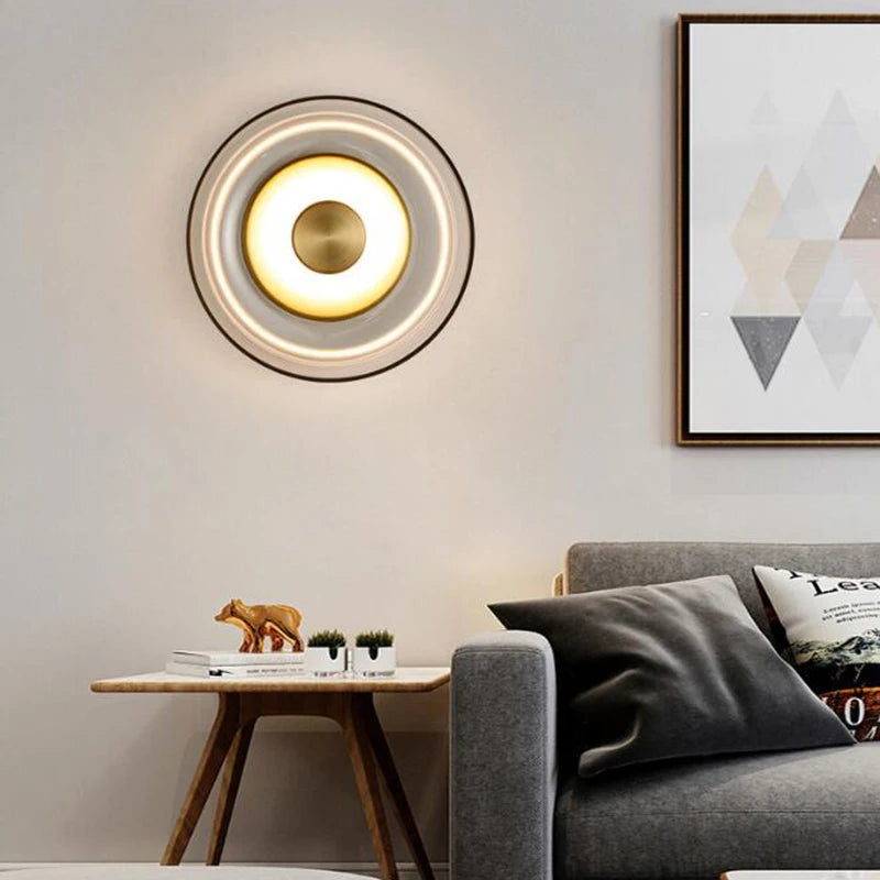 Modern nordic glass LED wall light for living room, bedroom, hallway, stairs and balcony