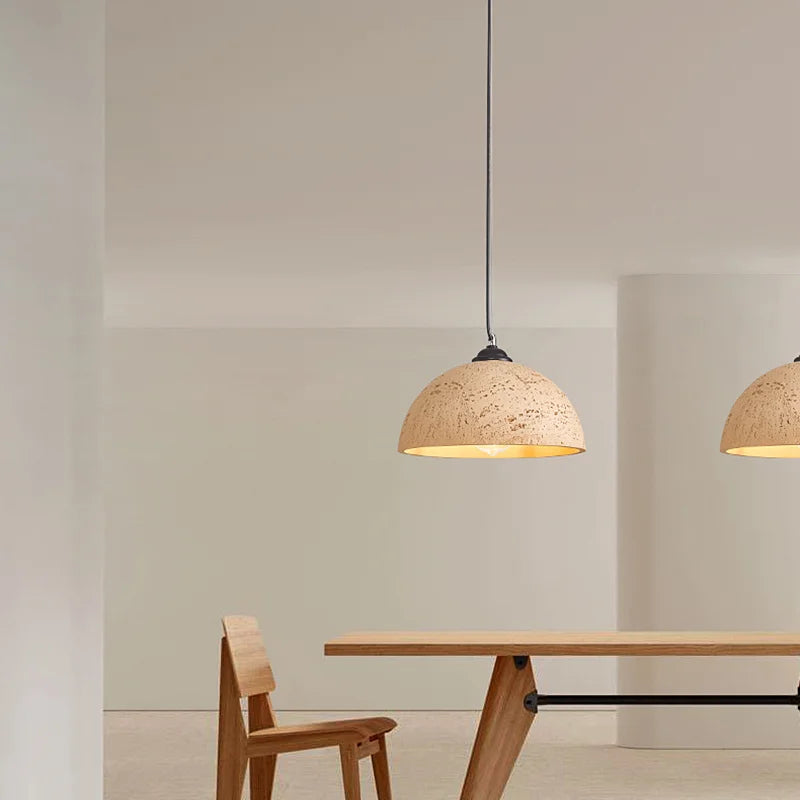 Modern wabi-sabi chandelier for elegant and minimalist interior decor - vue 4 sur 11