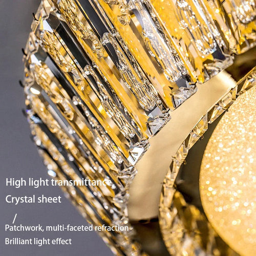 Luxury crystal ceiling light for elegant interior décor - vue 6 sur 10