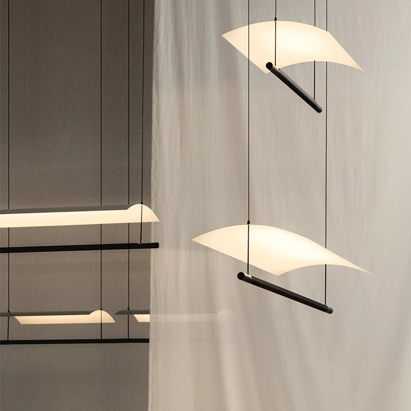 Modern forged iron pendant light minimalist nordic design - vue 3 sur 12
