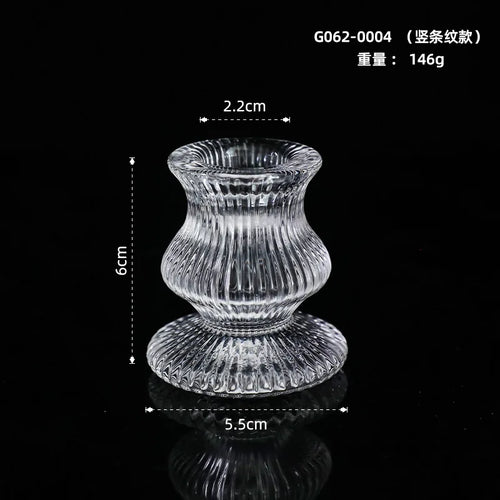 Creative glass candle holder for home and bar decor - vue 5 sur 8