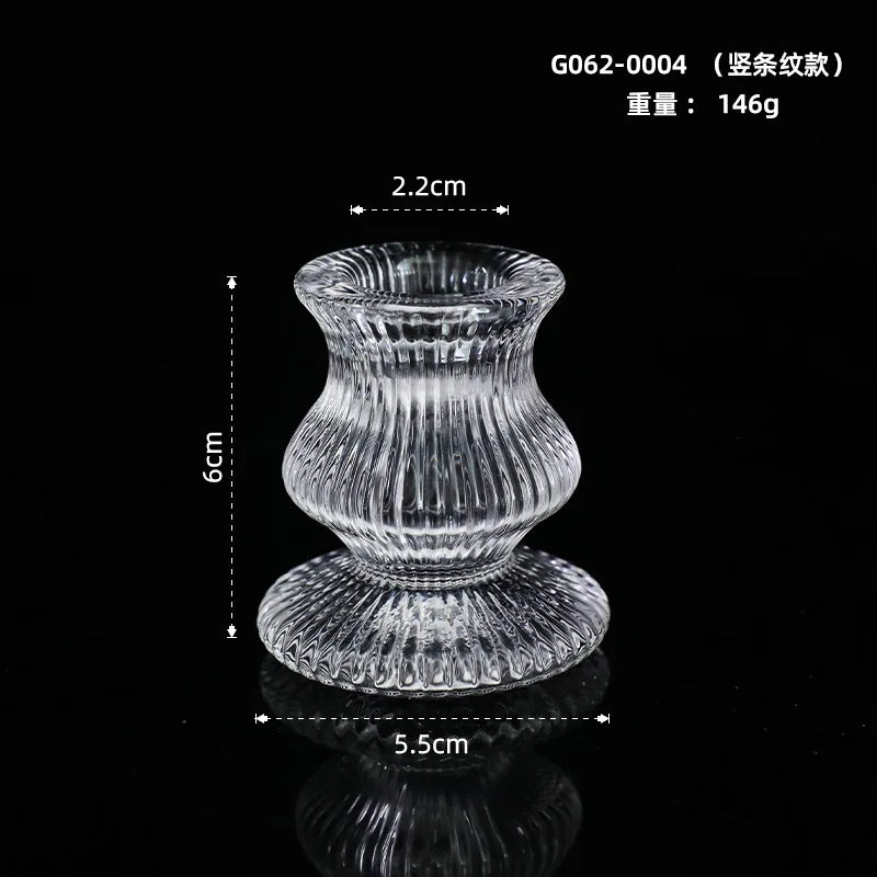Creative glass candle holder for home and bar decor - vue 5 sur 8