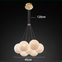 Modern design LED pendant chandelier with suspended globes