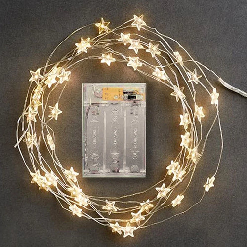 Star LED string lights copper wire for party decorations - vue 2 sur 8