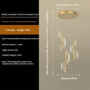 Modern acrylic LED chandelier for spiral staircases