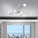 Clear glass Bauhaus style chandelier for hotel