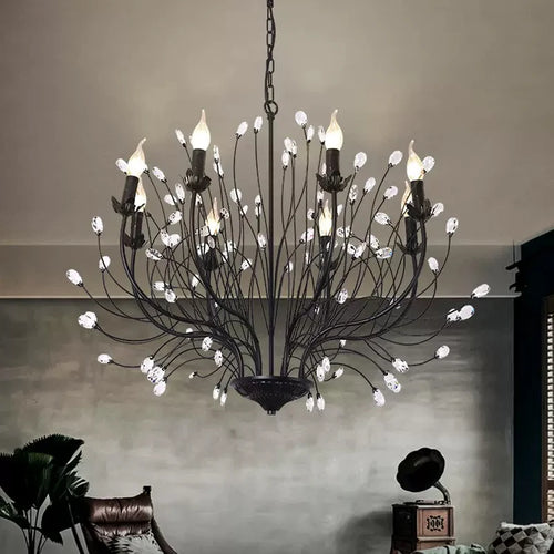 Design crystal LED chandelier for an elegant and modern interior - vue 4 sur 7