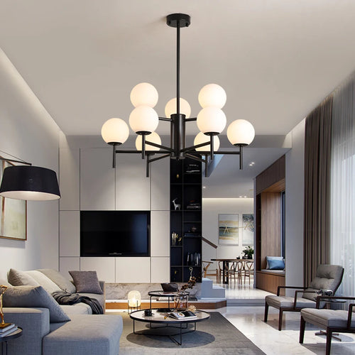 Medieval style glass chandelier for modern interior decor - vue 3 sur 14