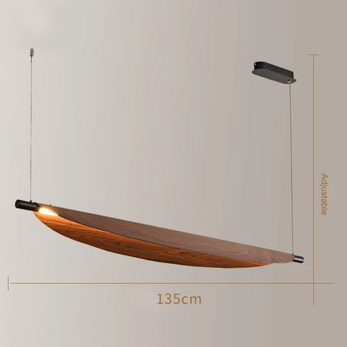 Japanese retro style leaf chandelier for dining room - vue 11 sur 11