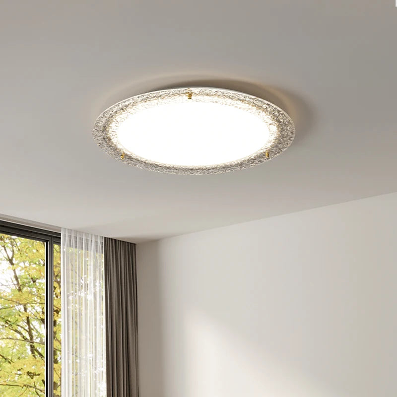Modern luxury crystal LED ceiling light for indoors