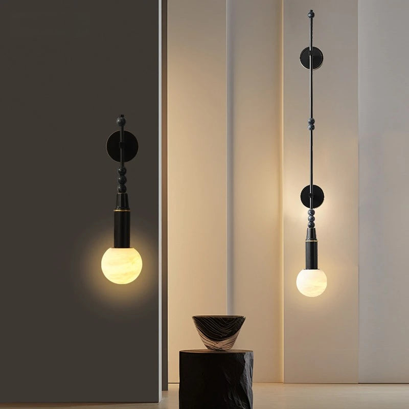 Elegant Chinese style copper wall light for modern decor
