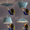 Art design pleated fabric pendant light with LED for living and dining room